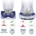 Memory Foam Seat Cushion | Adjustable Tailbone Relief & Posture Support for Office Chairs