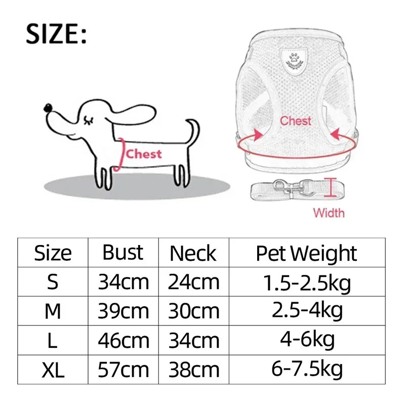 Cat Harness with Lead Leash Adjustable