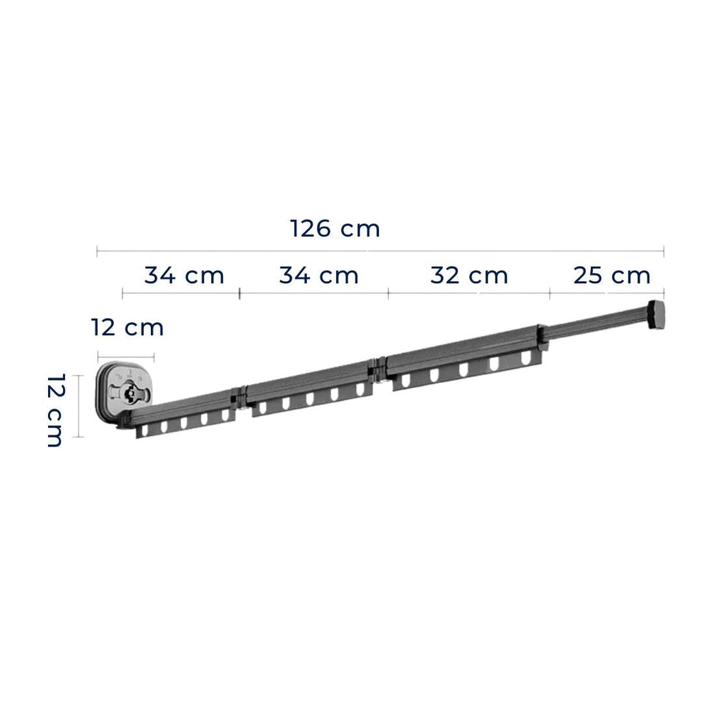 Folding Clothes Hanger | Retractable Wall-Mounted, Stainless Steel Design for Small Spaces & Efficient Drying Solutions