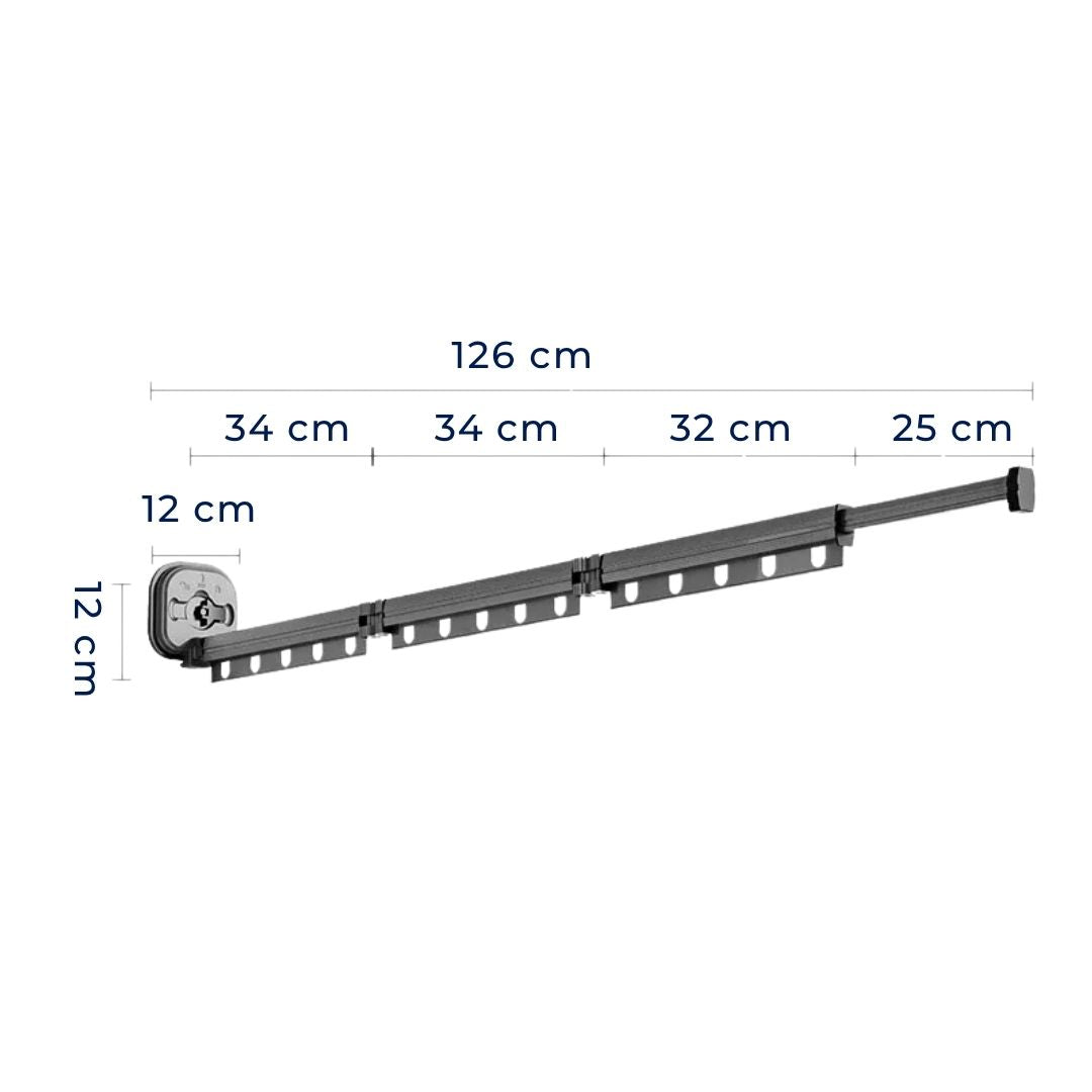 Folding Clothes Hanger | Retractable Wall-Mounted, Stainless Steel Design for Small Spaces & Efficient Drying Solutions