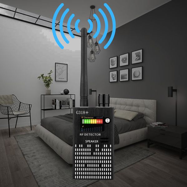 Spy Detector Device | RF Bug Detector, Hidden Camera & GPS Tracker Finder with Laser Lens - Anti-Spy Signal Protection