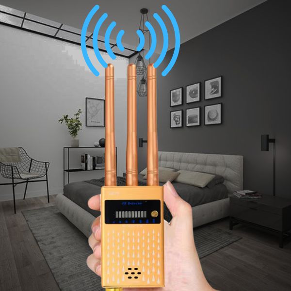 Spy Detector Device | RF Bug Detector, Hidden Camera & GPS Tracker Finder with Laser Lens - Anti-Spy Signal Protection