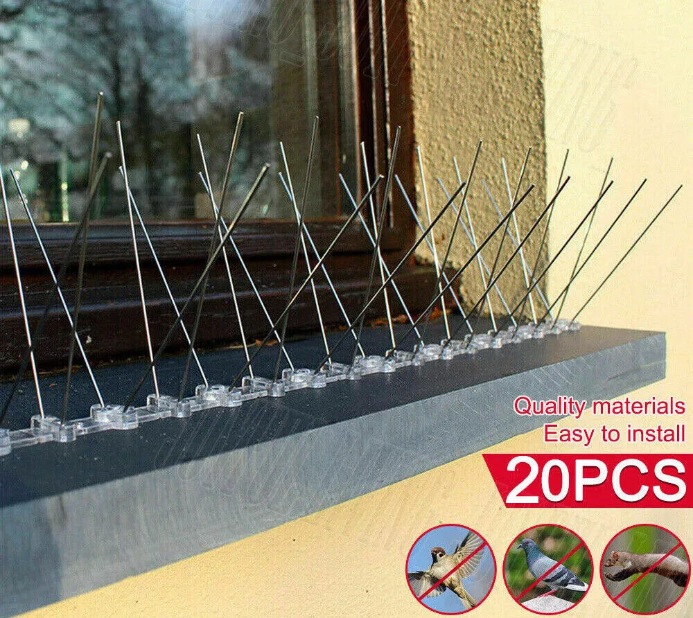 Stainless Steel Squirrel Spikes | Humane, Weather-Resistant Deterrent for Birds and Squirrels, Easy Installation