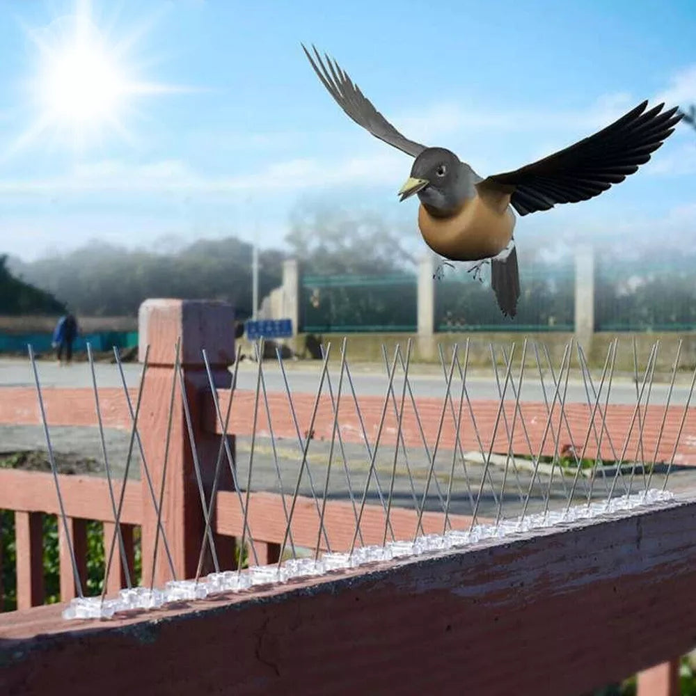 Stainless Steel Squirrel Spikes | Humane, Weather-Resistant Deterrent for Birds and Squirrels, Easy Installation