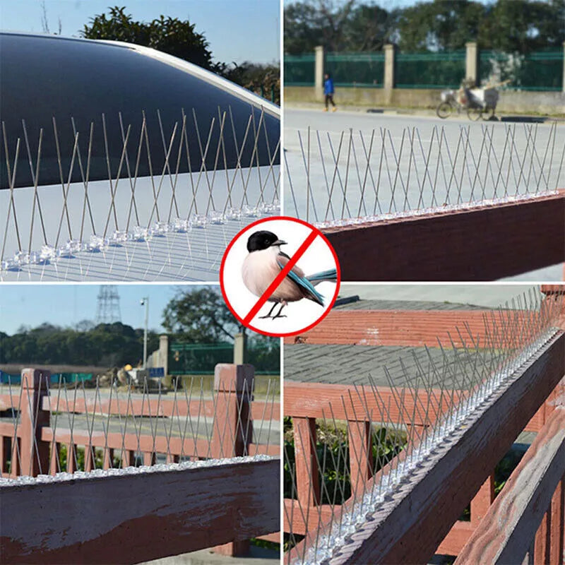 Stainless Steel Squirrel Spikes | Humane, Weather-Resistant Deterrent for Birds and Squirrels, Easy Installation