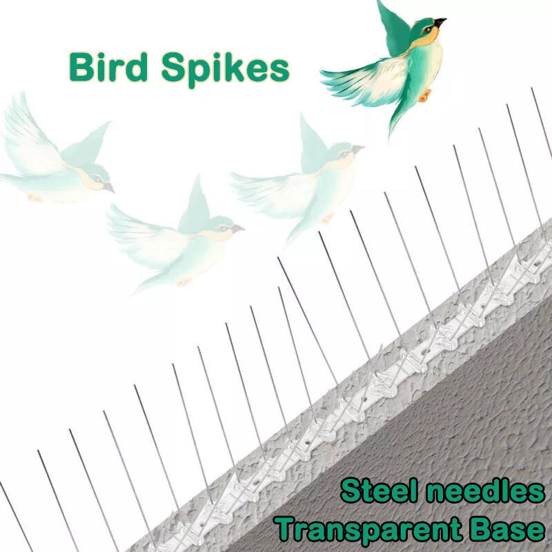 Stainless Steel Squirrel Spikes | Humane, Weather-Resistant Deterrent for Birds and Squirrels, Easy Installation