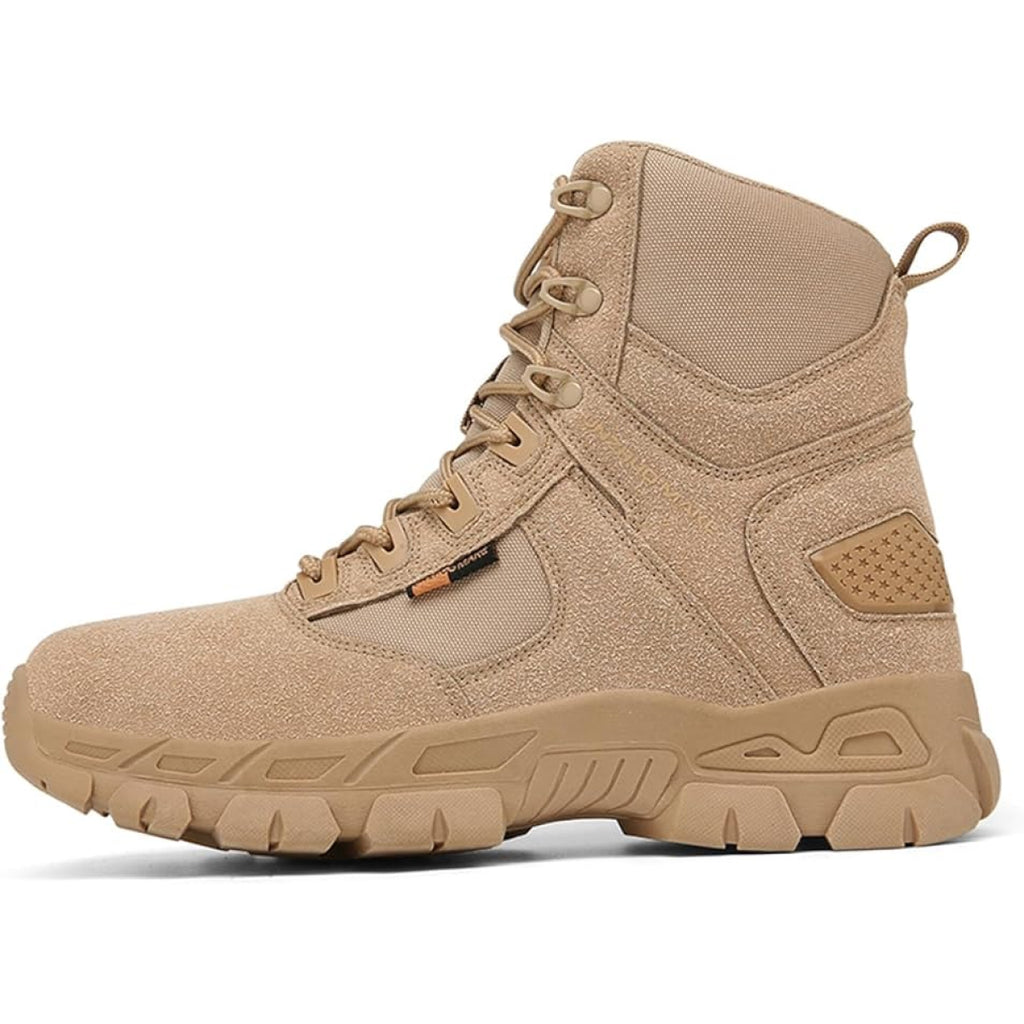 Men’s Tactical Boots – Lightweight Military Boots – Waterproof Winter Footwear – Motorcycle & Work Safety Shoes