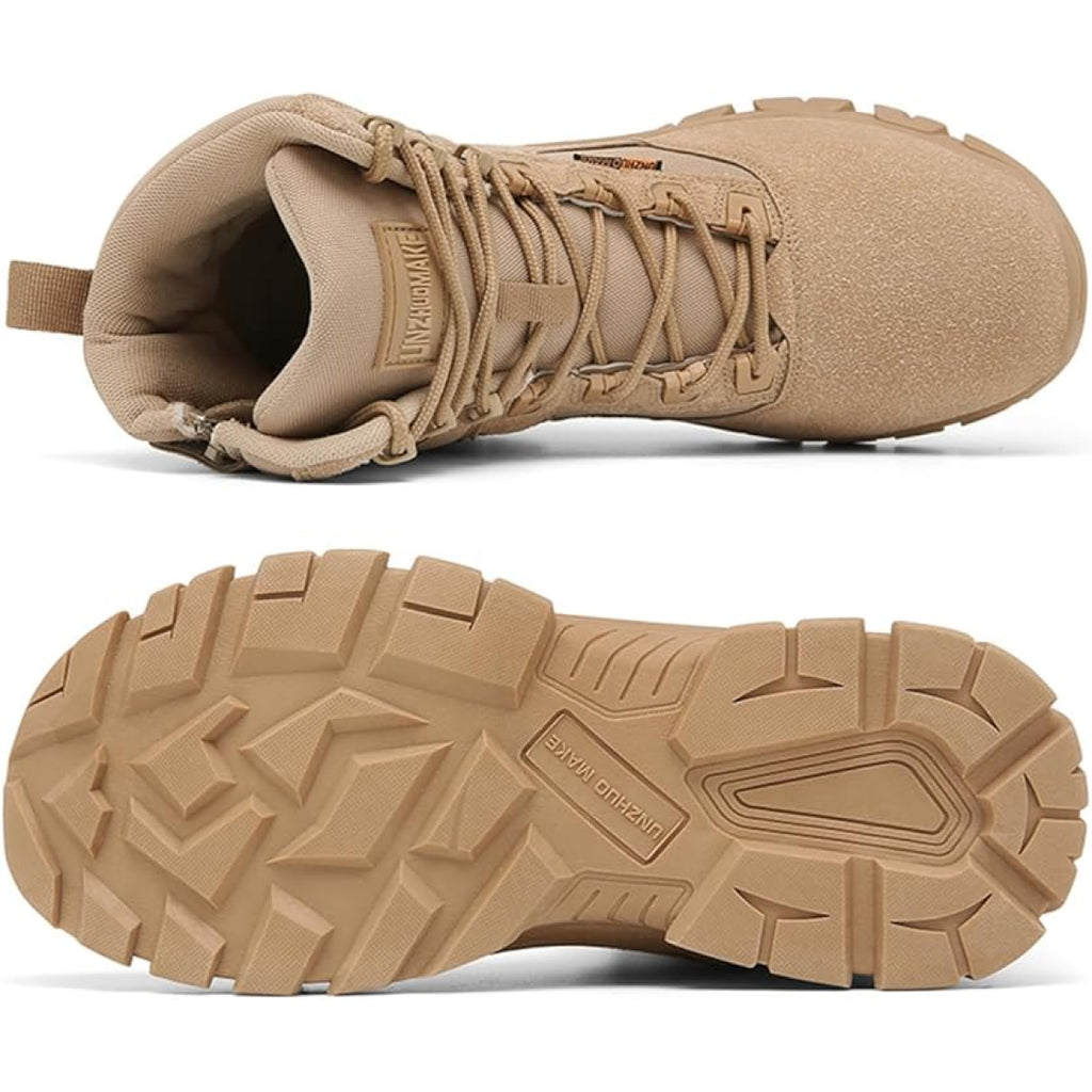 Men’s Tactical Boots – Lightweight Military Boots – Waterproof Winter Footwear – Motorcycle & Work Safety Shoes