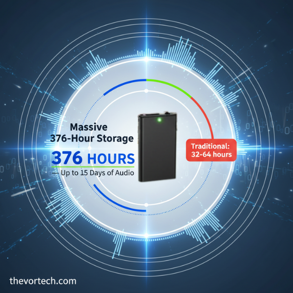 Voice Activated Mini Voice Recorder - Portable Digital Audio Recorder for Meetings, Lectures, and Interviews