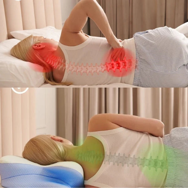 Orthopedic Memory Foam Pillow for Neck & Shoulder Pain | Ergonomic Butterfly Design for Back, Side & Stomach Sleepers