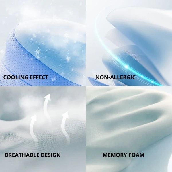 Orthopedic Memory Foam Pillow for Neck & Shoulder Pain | Ergonomic Butterfly Design for Back, Side & Stomach Sleepers