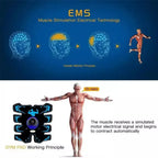 EMS Abs Stimulator | 10 Intensity Levels & 6 Modes for Full-Body Workouts at Home or On-the-Go