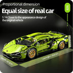 Racing Supercar Building Blocks | 1280-Piece Mechanical Speed Vehicle with Wireless Control for Kids & Adults