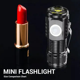 Mini Rechargeable Flashlight with 5 Modes | Super Bright 3-LED Design, Waterproof & Pocket-Sized for Emergency or Outdoor Use