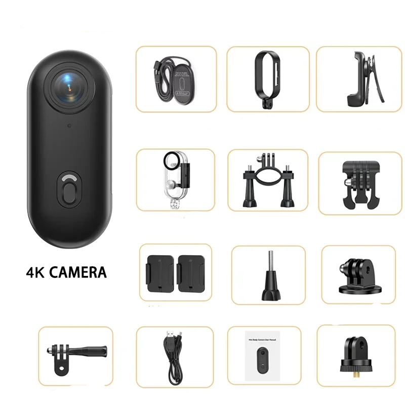 Ultra-Compact 4K WiFi Action Camera | Lightweight, Helmet-Friendly Design for Motorcyclists and Outdoor Adventurers