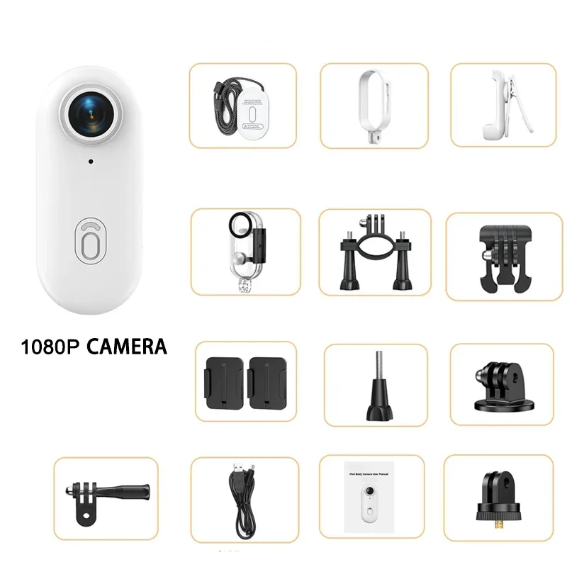 Ultra-Compact 4K WiFi Action Camera | Lightweight, Helmet-Friendly Design for Motorcyclists and Outdoor Adventurers
