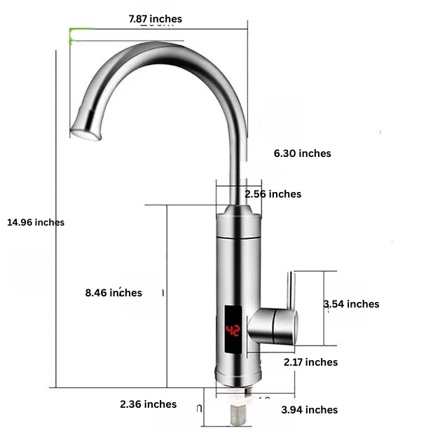 Electric Hot and Cold Kitchen Faucet Tap | Instant Heating, Adjustable Temperature & Safe for Daily Use
