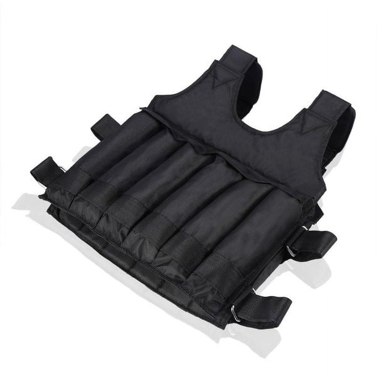 Adjustable 110 Pound Weighted Vest for Strength Training, Fitness, and Weightlifting Workouts