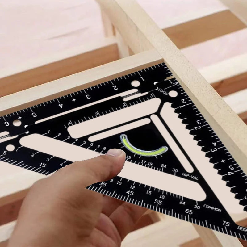 Innovative Rafter Square Tool | Durable Aerospace Aluminum, Smart Bubble Level & Fast Repetitive Markings for Carpenters and Metal Workers