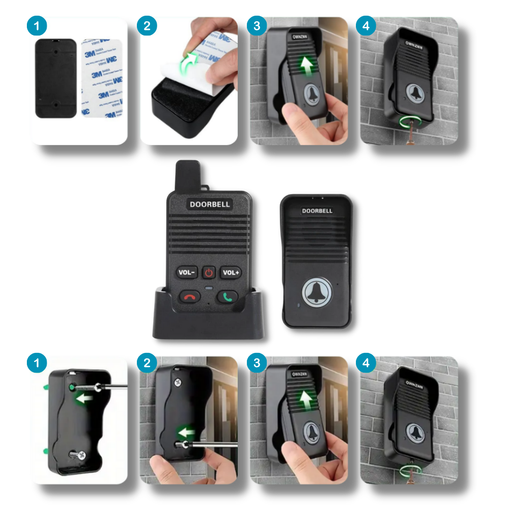 Advance Communication Intercom Doorbell | Waterproof, Hands-Free & Multi-Unit Compatible for Home and Office Use