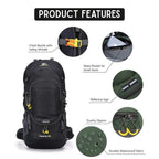60L Waterproof Backpack | Spacious, Comfortable Fit & Ideal for Outdoor Adventures