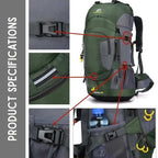 60L Waterproof Backpack | Spacious, Comfortable Fit & Ideal for Outdoor Adventures