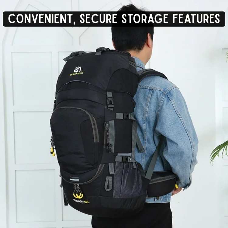60L Waterproof Backpack | Spacious, Comfortable Fit & Ideal for Outdoor Adventures
