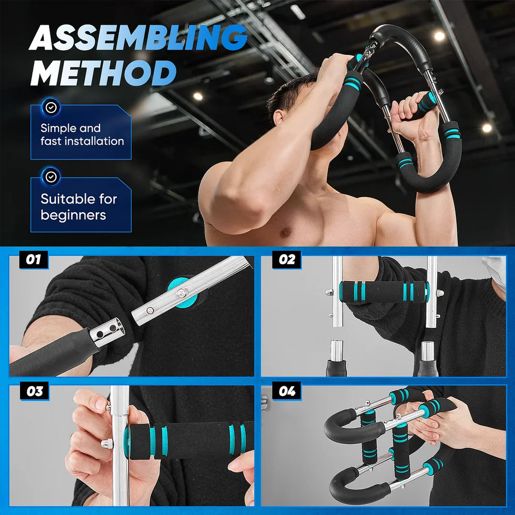 Twister Arm Trainer | Multi-Functional Strength Bar for Chest, Arms, Abs & Shoulders | Portable Home Gym Equipment