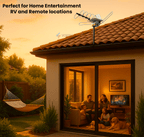 990 Mile Outdoor HD TV Antenna | Dual-Band, 360° Reception & Easy Installation for Home Entertainment