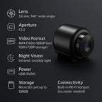 Small WiFi Security Camera Night Vision Wireless HD Kids Pet Safety Monitoring