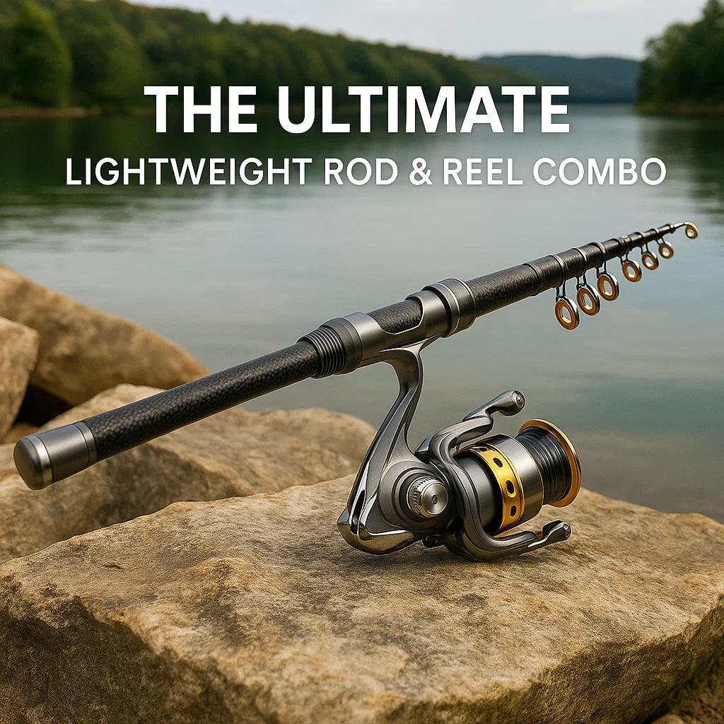 Carbon Fiber Telescopic Fishing Rod and Reel Combo - Lightweight Saltwater & Freshwater Fishing Gear for Anglers