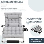 500LB Oversized Zero Gravity Chair | Ergonomic, Adjustable Headrest & Cushioned Comfort for Indoor and Outdoor Relaxation