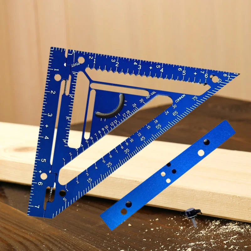 Innovative Rafter Square Tool | Durable Aerospace Aluminum, Smart Bubble Level & Fast Repetitive Markings for Carpenters and Metal Workers