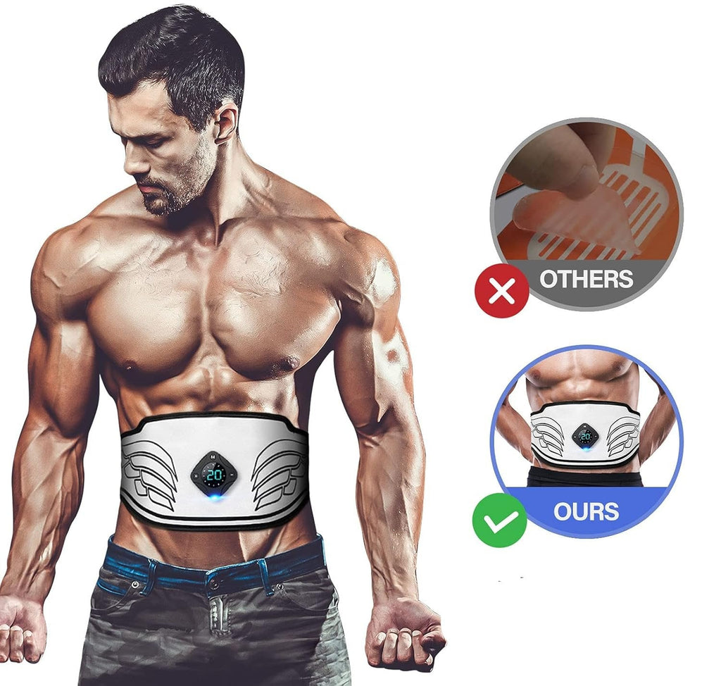 Belly Fat Reduction Massage Belt | EMS Muscle Stimulation & Vibration Therapy for Home Use and Busy Professionals