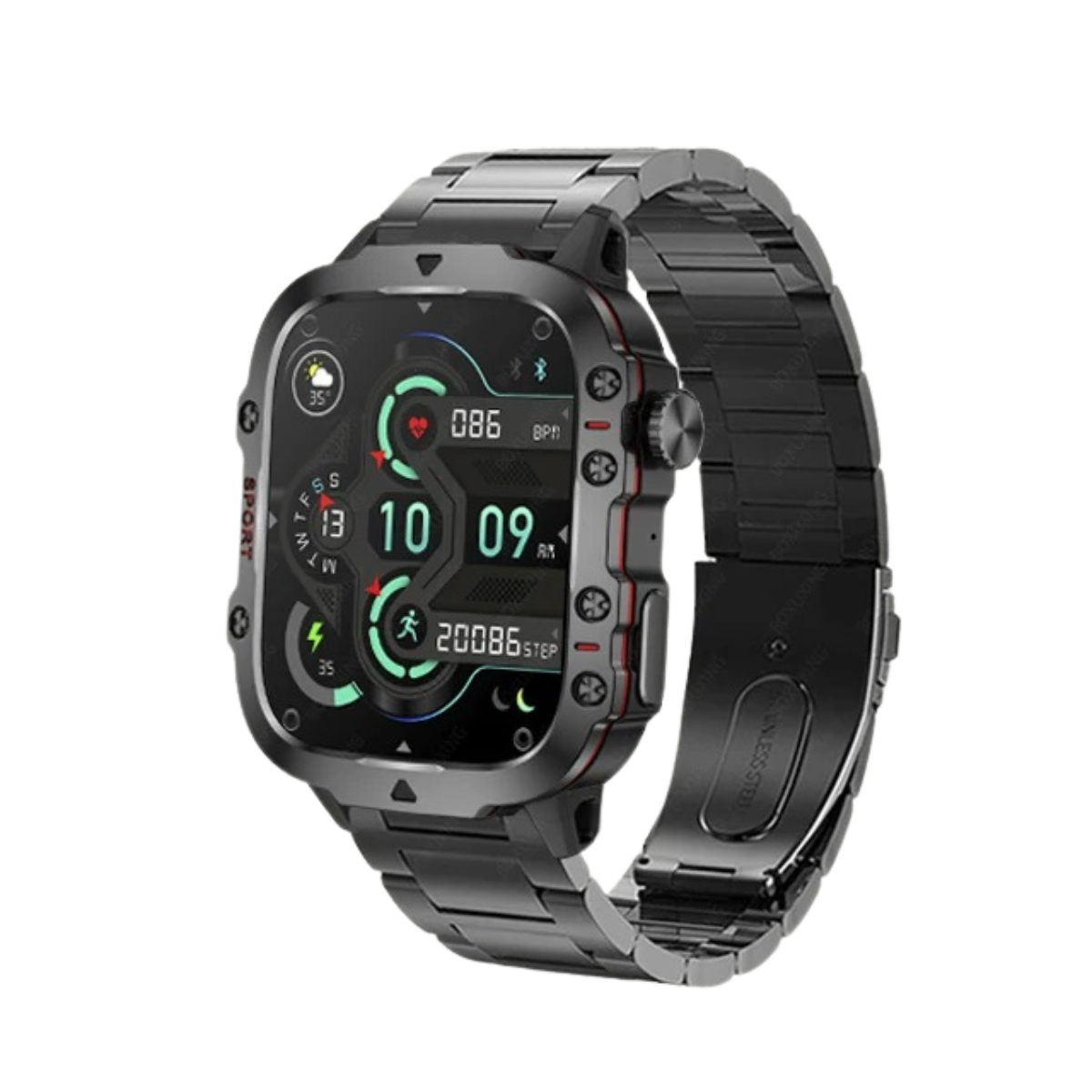 Men’s Rugged Outdoor GPS Smartwatch | Waterproof, Bluetooth Calling & Ideal for Hiking, Fitness Tracking & Outdoor Adventures