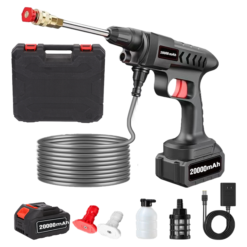 Portable Cordless Pressure Washer | 520 PSI High-Pressure, 6-in-1 Nozzle for Car & Home Cleaning