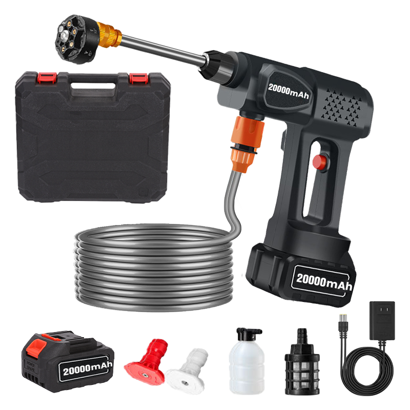 Portable Cordless Pressure Washer | 520 PSI High-Pressure, 6-in-1 Nozzle for Car & Home Cleaning