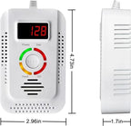 Natural Gas & Carbon Monoxide Detector - Plug-in CO Sensor with LED Digital Display for Home Safety & Leak Detection