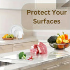 Clear Cutting Board with Counter Lip | Food-Grade Acrylic, Non-Slip & Ideal for Stylish Kitchen Prep and Serving