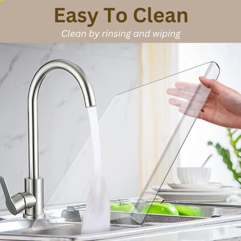 Clear Cutting Board with Counter Lip | Food-Grade Acrylic, Non-Slip & Ideal for Stylish Kitchen Prep and Serving
