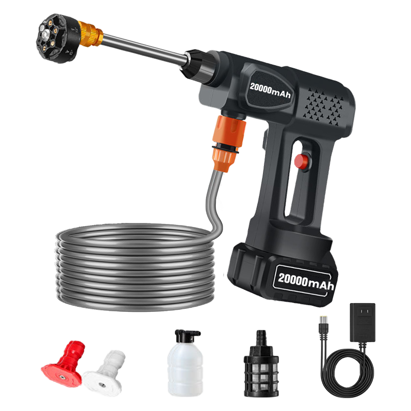 Portable Cordless Pressure Washer | 520 PSI High-Pressure, 6-in-1 Nozzle for Car & Home Cleaning