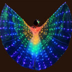 LED Butterfly Wings Costume - Fluorescent Belly Dance Outfit for Carnival & Performance Events