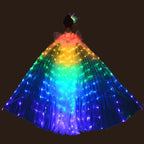 LED Butterfly Wings Costume - Fluorescent Belly Dance Outfit for Carnival & Performance Events