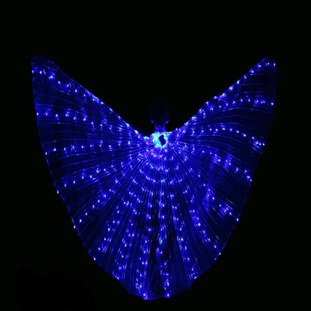 LED Butterfly Wings Costume - Fluorescent Belly Dance Outfit for Carnival & Performance Events