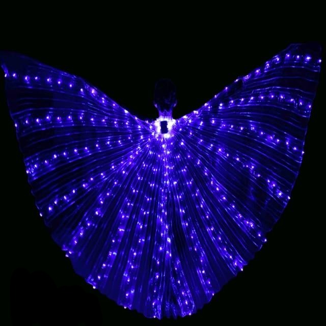 LED Butterfly Wings Costume - Fluorescent Belly Dance Outfit for Carnival & Performance Events