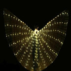 LED Butterfly Wings Costume - Fluorescent Belly Dance Outfit for Carnival & Performance Events
