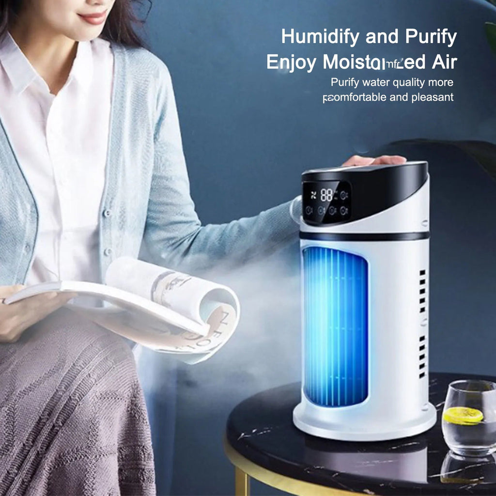 Portable Air Conditioner | 3-in-1 Cooling, Humidifying & USB-Powered for Home Office Use