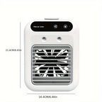 Rechargeable Portable Mini Air Conditioner | USB-Powered, Mist Spray & Quiet Operation for Desk, Dorm Room & Travel