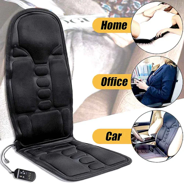 8-Mode Heated Massage Chair Pad | Customizable Relief for Back, Neck & Shoulders at Home or in Car