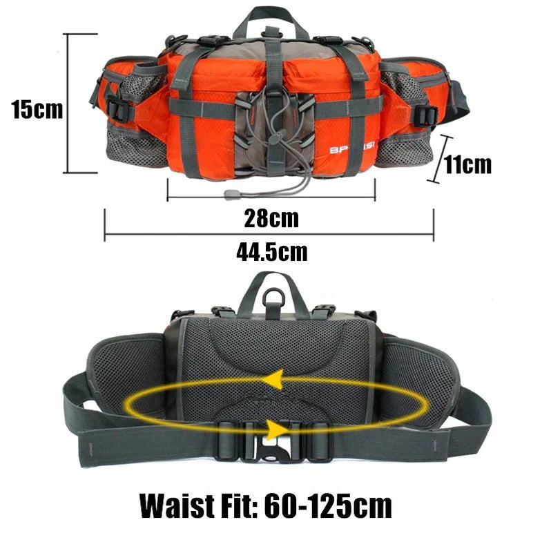 Outdoor Sports Waist Backpack for Hiking, Running, and Cycling - Lightweight, Adjustable, Water-Resistant Design
